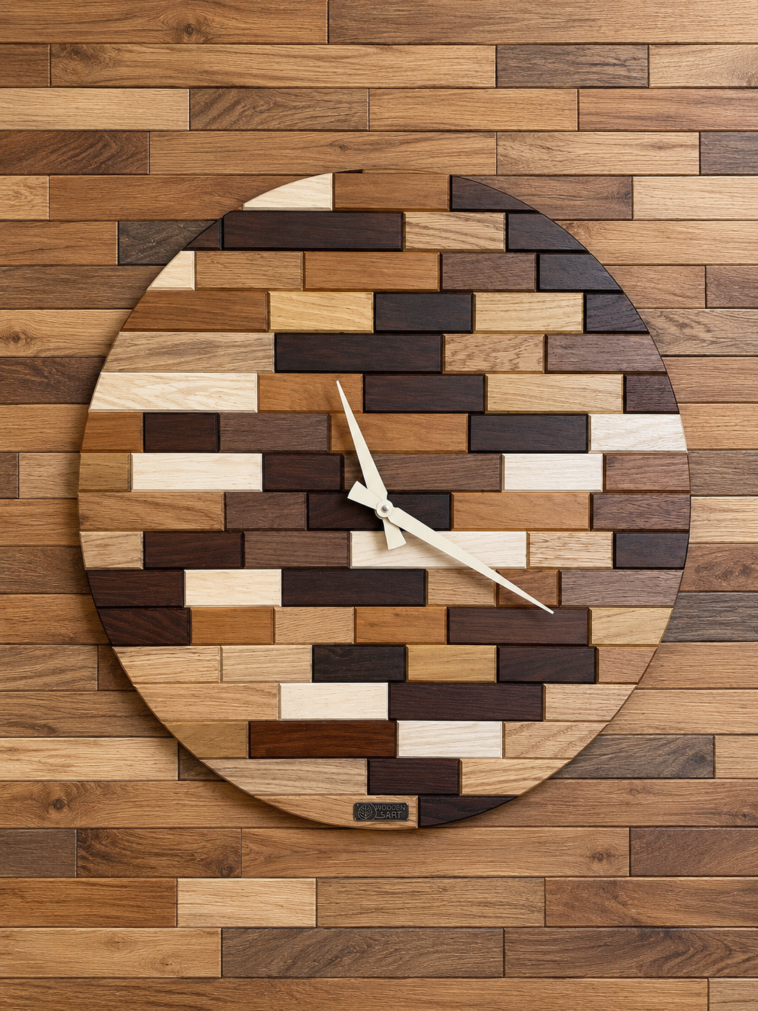 Wooden Bricks Clock