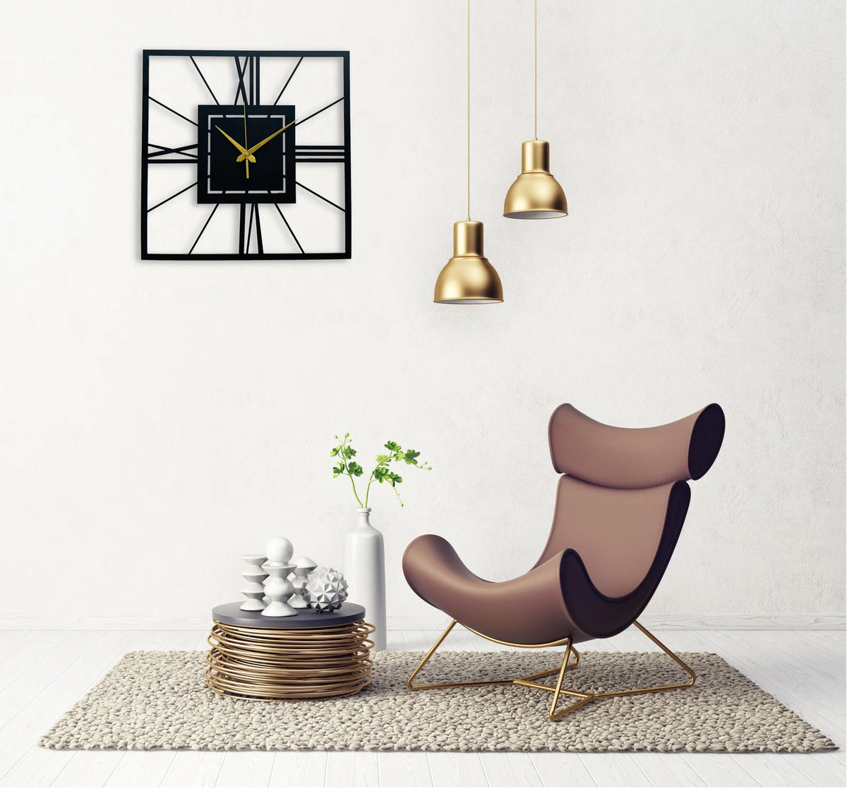 Modern Metal Wall Clock