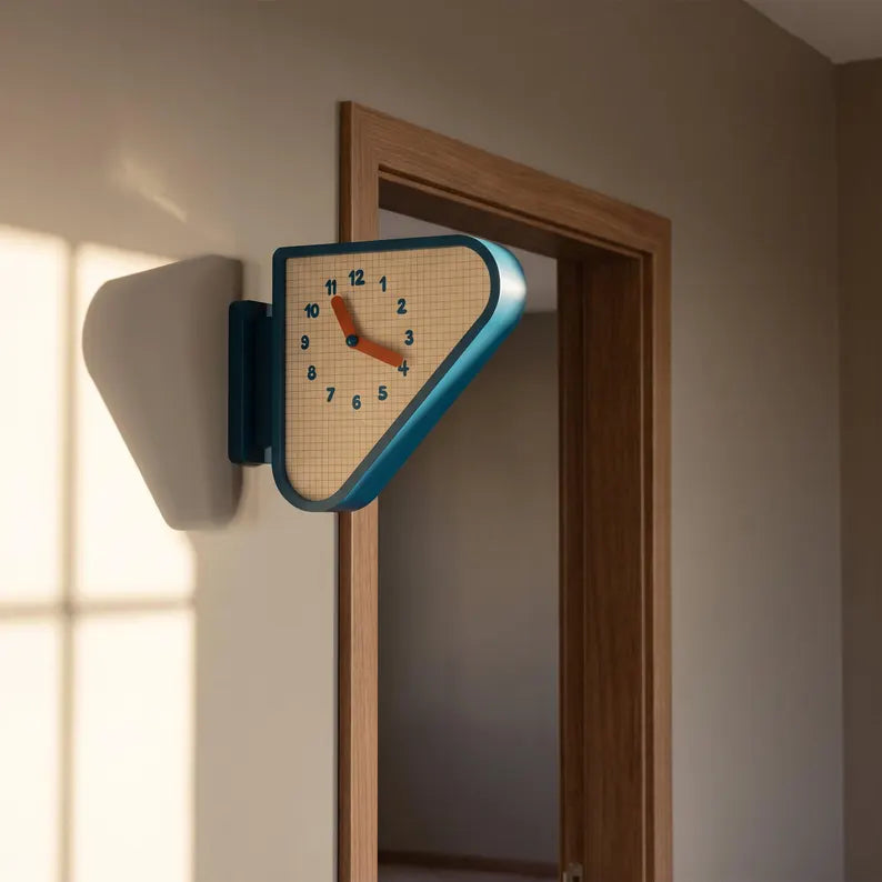 Corner Clock for Wall Edge