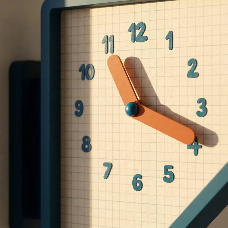 Corner Clock for Wall Edge