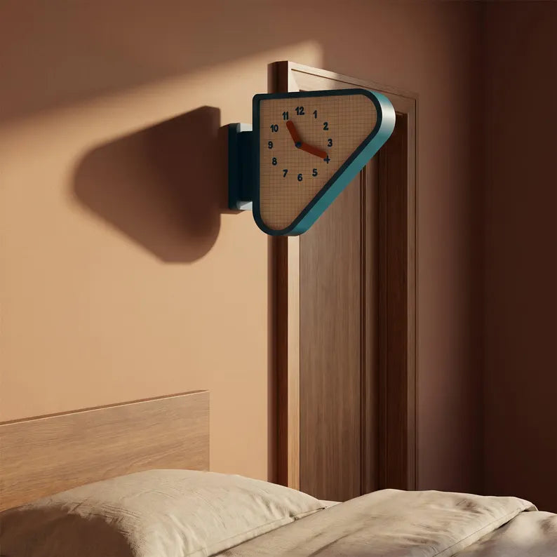 Corner Clock for Wall Edge