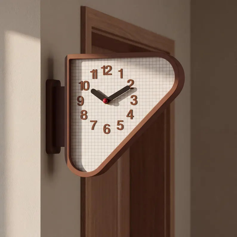 Corner Clock for Wall Edge