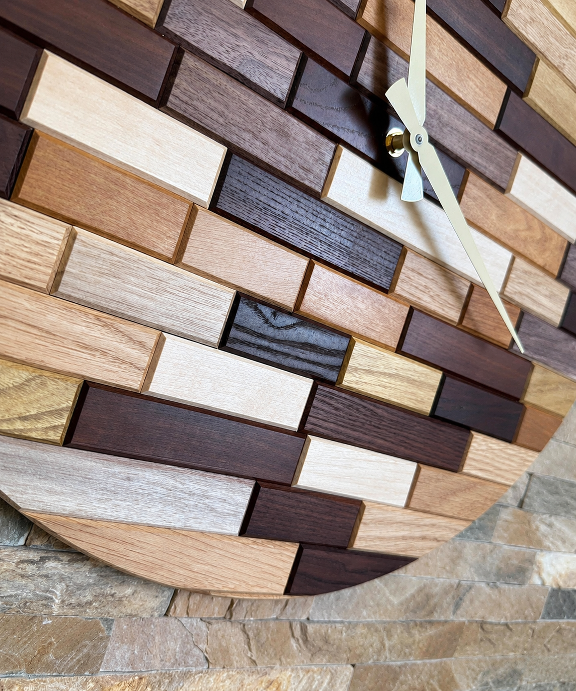 Wooden Bricks Clock