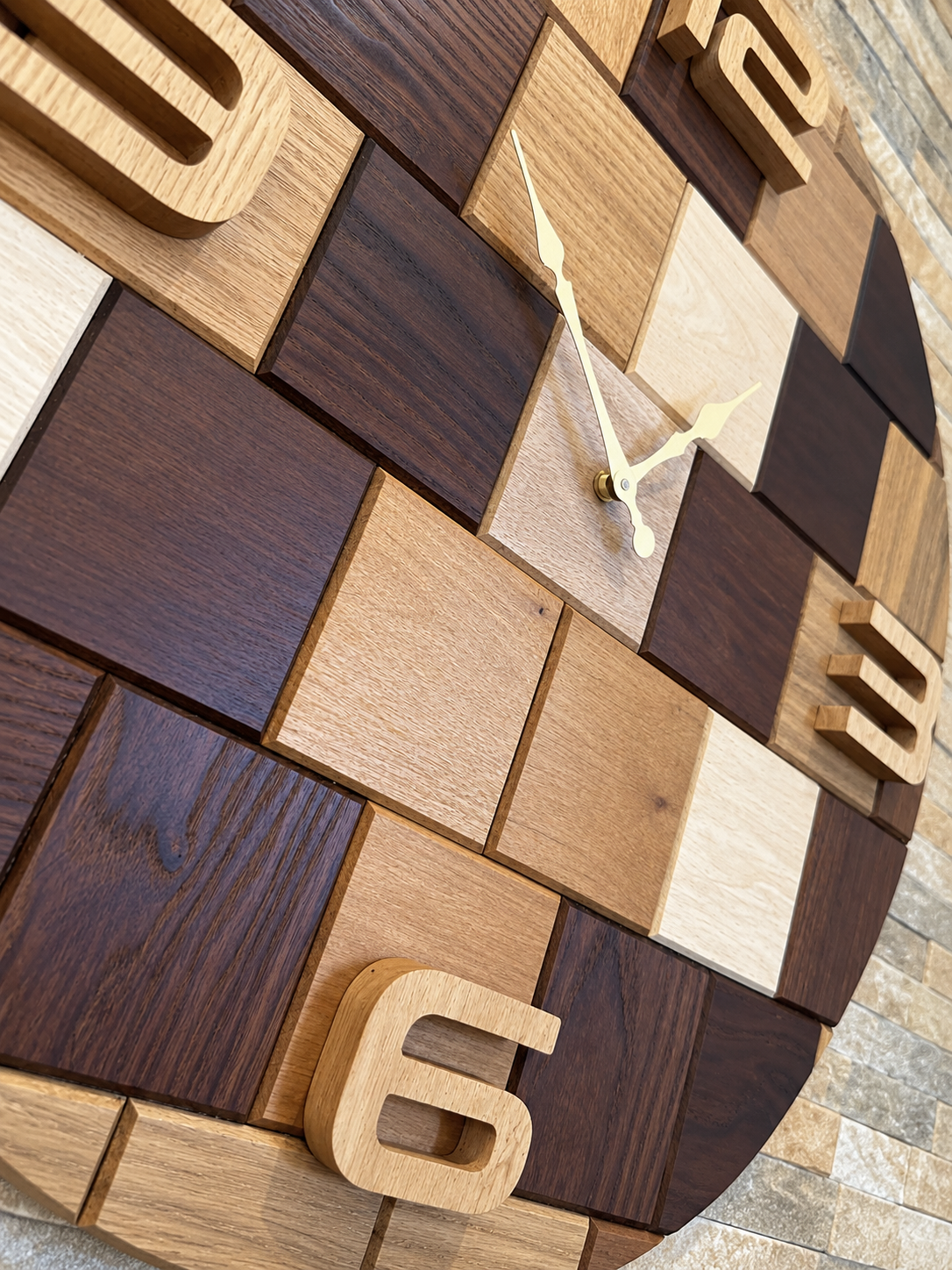 Wooden Big Bricks clock